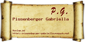 Pissenberger Gabriella névjegykártya